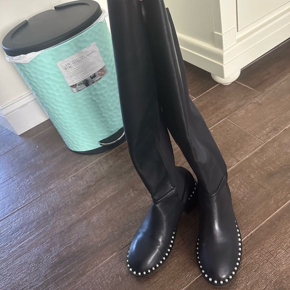 Black long pearl boot - Picture 1 of 2